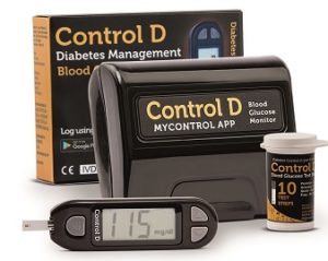 Control D Blood Glucose Monitor (Pack of 10 Strips)