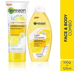 Garnier Skin Naturals Light Complete Facewash & Garnier Skin Naturals Light Lotion for Rs.199 – Amazon