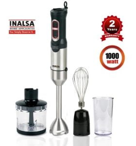 Inalsa 1000 W Hand Blender With Chopper for Rs.2659 – Amazon