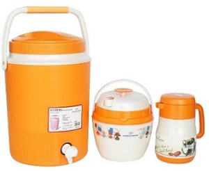 Princeware Summer Combo Plastic Ice Berg, Ice Pail and Flask Set
