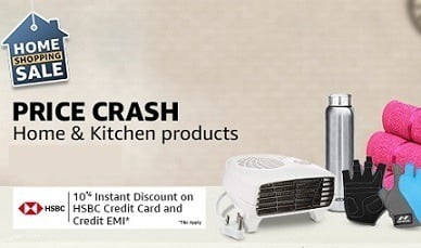 Home Shopping Sale: Price Crash Offer on Home & Kitchen Product