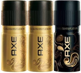 AXE Gold and Dark Temptation Deodorant Spray (150 ml, Pack of 3)