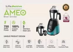 Crompton Maxi Grind Ameo 750 Mixer Grinder 3 Jars (2 Yrs Warranty) for Rs.2499 – Amazon