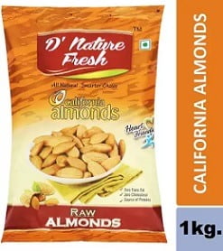D NATURE FRESH California Almonds 1kg (2x500g)