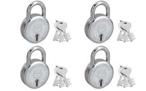 Harrison Steel 7 Levers 55mm Padlock (Pack of 4) for Rs.357 – Amazon