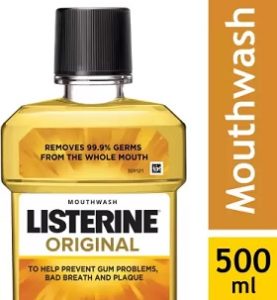 Listerine Original Mouthwash (500 ml) worth Rs.245 for Rs.196 – Flipkart