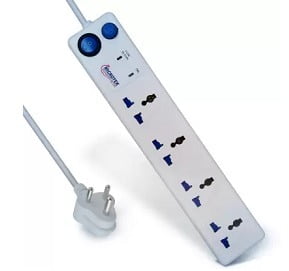Microtek 4 Socket with 1 Switch 6A 4 Socket Extension Boards for Rs.390 – Amazon