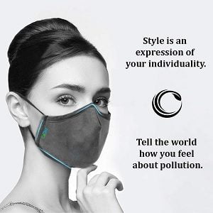 OxiClear Pollution Mask N99 with a Built-in Anti Bacterial-Activated Carbon Filter, Reusable