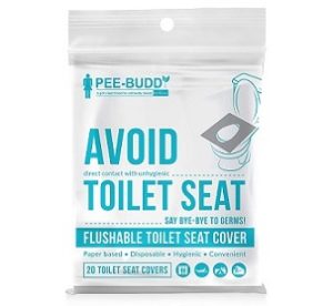 PeeBuddy Flushable and Disposable Paper Toilet Seat Covers 20 Seats