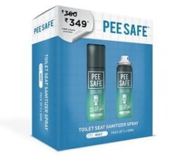 Peesafe Toilet Seat Sanitizer Spray 50 ml Pack of 3 for Rs.279 – Amazon