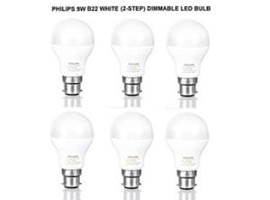 Philips 2 in 1 Dimmable Base B22 9-Watt /0.5-Watt LED Bulb (Pack of 6) for Rs.983 – Amazon