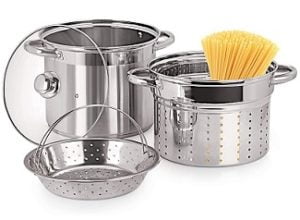 Pristine Stainless Steel Multi Purpose Steamer with Glass Lid 4.7 Ltrs for Rs.1139 – Amazon
