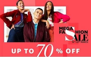 Amazon Mega Fashion Sale: 50% – 70% off on Fashion Styles + 10% Extra Off