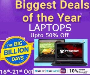 Best Selling Laptops up to 50% off + 10% extra off with SBI Cards @ Flipkart
