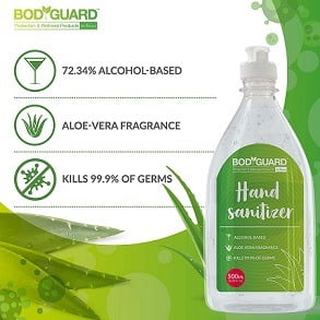 BodyGuard Alcohol Based Hand Sanitizer with Aloe Vera - 500 ml