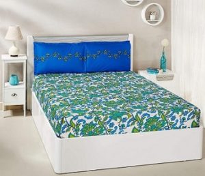 Solimo Trellis Tales 144 TC 100% Cotton Double Bedsheet with 2 Pillow Covers for Rs.549 – Amazon