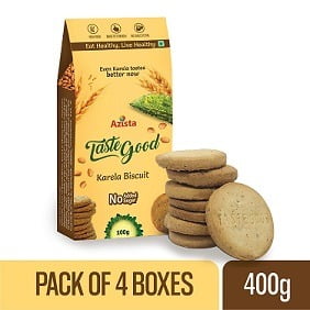 Taste Good Karela Biscuits High Fiber Tasty and Healthy Sugar-Free Snacks 400 g for Rs.187 – Amazon