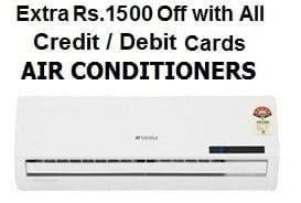 Air Conditioners: Up to 53% Off + Extra Rs.1500 Off with All Credit / Debit Cards / EMI @ Amazon