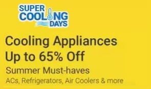 Flipkart Cooling Day: Upto 65% Off on AC, Refrigerator, Coolers, Fans, Electronics + 10% Off with ICICI Cards
