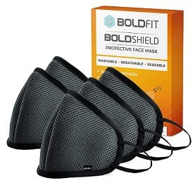 Boldfit Reusable and Washable Face Mask 95% Protection germs (Pack of 5) for Rs.699 – Amazon