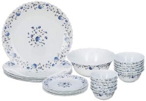 Borosil Fluted Helena Dinner Set 25 Pieces for Rs.1752 – Amazon