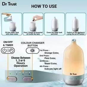 Dr. Trust Home Spa Luxury home Office Cool Mist Aroma Diffuser & Humidifier & Ultrasonic Portable Room Air Purifier