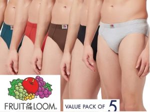 Fruit of the Loom Men’s Brief Pack of 5 worth Rs.599 for Rs.335 – Amazon