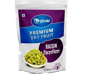 Glomin Premium Seedless Green (Kishmish) Raisins (1 kg) for Rs.346 – Flipkart
