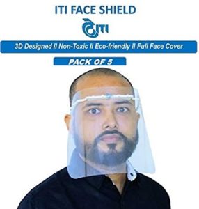 ITI Limited Face Shield 3D designed, Eco friendly (Pack of 5)