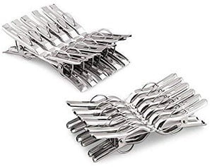 Improvhome Quality Pure Stainless Steel Cloth Pegs / Hanging Clips – 24 Pcs for Rs.188 – Amazon
