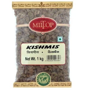 MilTop Kishmish 1 kg Raisins for Rs.335 – Amazon