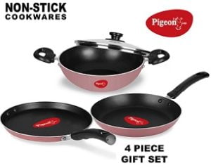 Pigeon by Stovekraft Basics Aluminium Non-stick Cookware Set of 3 for Rs.1199 – Amazon