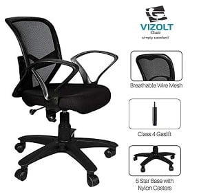 Vizolt Chair Super UB Black Office Chair for Rs.3199 – Amazon