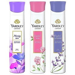 Yardley London Deo Tripack - English Lavender + English Rose + Morning Dew 150ml (Pack of 3)
