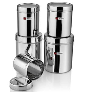 Butterfly Stainless Steel Container (No. 1-5) 10 Pieces for Rs.1469 – Amazon
