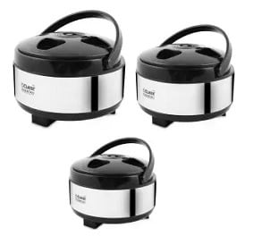 Classic Essentials Hot & Cold set Pack of 3 Thermoware Casserole Set (2700 ml, 2000 ml, 1500 ml)