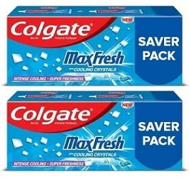 Colgate MaxFresh Anticavity Gel, Peppermint Ice Toothpaste (600 gx 2) worth Rs.460 for Rs.349 – Flipkart