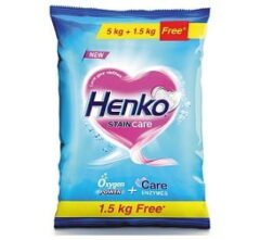 Henko Stain Care Powder - 5 kg with Free 1.5 kg