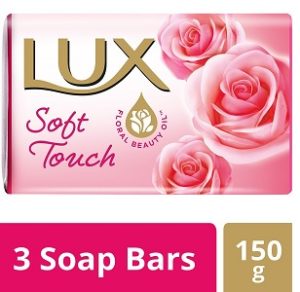 Lux Soft Touch French rose and almond oil, 150g (Pack of 3)