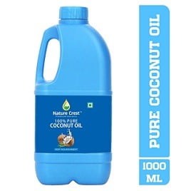 Nature Crest 100% Pure Coconut Oil 1L for Rs.275 – Amazon