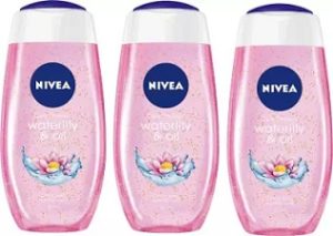 Nivea Waterlily and Oil Shower Gel, 250ml (Pack of 3)