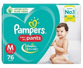 Pampers Diaper Pants Medium 76 Count for Rs.734 – Amazon