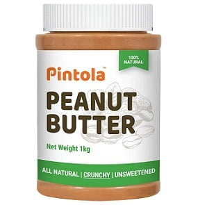Pintola All Natural Peanut Butter (Crunchy) 1 kg for Rs.398 @ Amazon