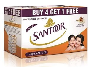 Santoor Sandal and Almond Milk Soap (5x 125g each)