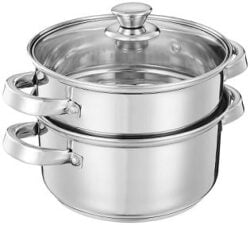 Solimo Stainless Steel Induction Bottom Steamer with Glass Lid (2500ml) for Rs.649 @ Amazon
