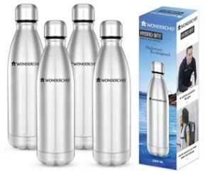 Wonderchef Hydro-Bot single wall 1000 ml Bottle Pack of 4 for Rs.1149 @ Flipkart