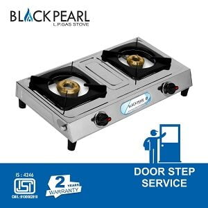 Black Pearl Lifestyle Stainless Steel Gas Stove 2 Burner for Rs.1062 @ Amazon