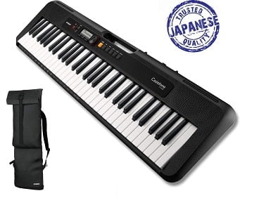 Casio CT-S200BK 61 Keys Portable Keyboard with Casio CBS100 Carry Bag