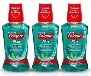 Colgate Plax Antibacterial Mouthwash, Removes 99% Germs (3 x 250ml)