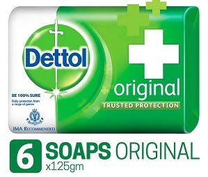 Dettol Original Germ Protection Bathing Soap 125gm x 6
